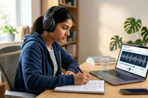 Select Missing Word PTE: Predicting Audio Conclusions (2026)